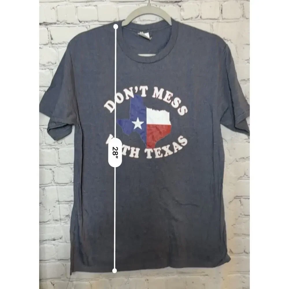 Don't Mess With Vintage Texas Longhorn Lone Star State Gift Mens T-Shirt Blue M